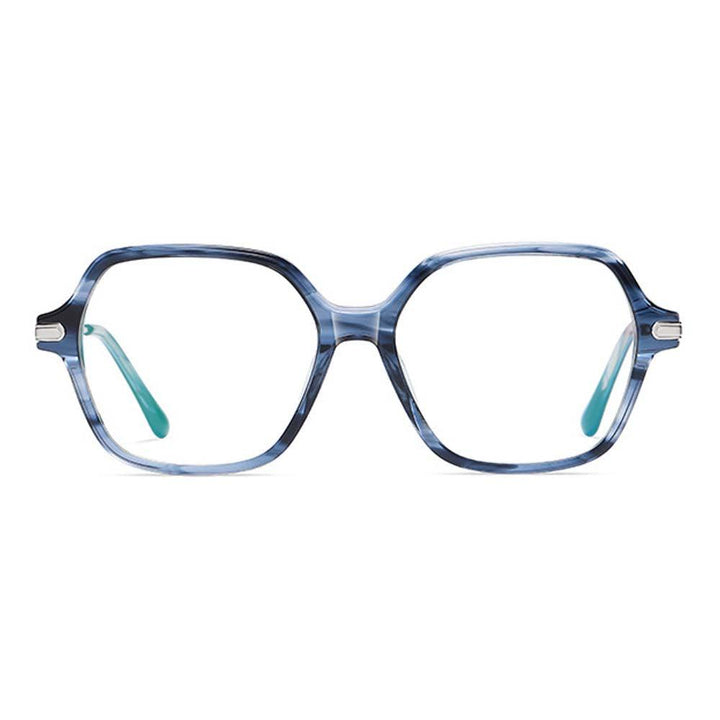 Fashion Anti Blue Ray Myopia Glasses Acetate Alloy Polygon Glasses Frame Universal Prescription Glasses 