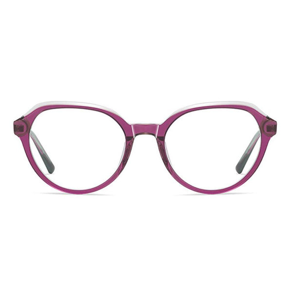 Fashion Female Anti Blue Ray Myopia Glassses Prescription Glasses Acetate Alloy Oval Eyeglasses Frame