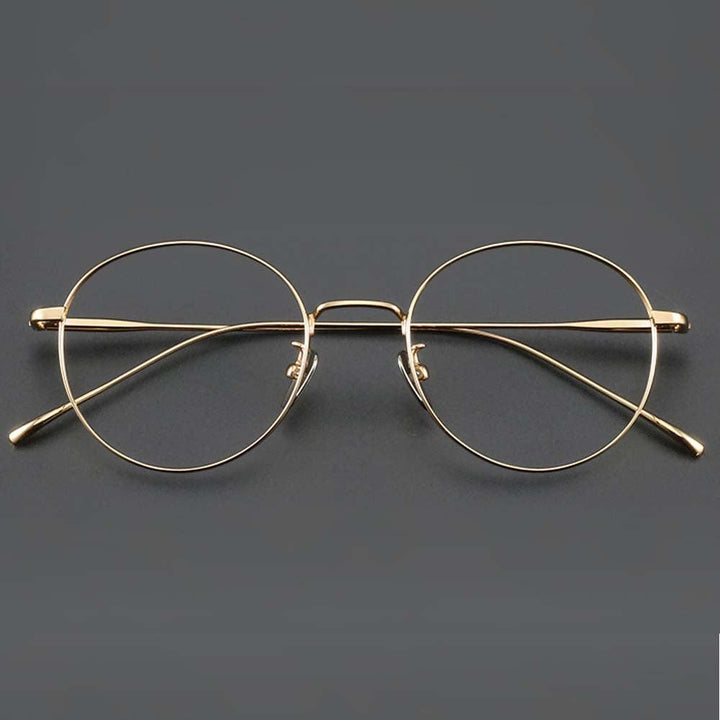 Fashion Oval  Myopia Glasses Titanium Eyeglasses Frame Prescription Glasses Unisex