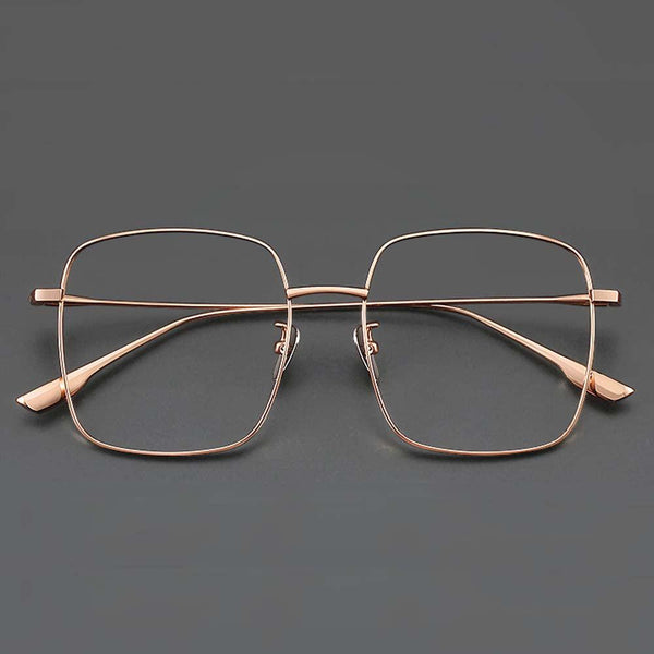 Fashion Photochromic Reading Glasses Square Titanium Eyeglasses Frame Prescription Glasses Unisex