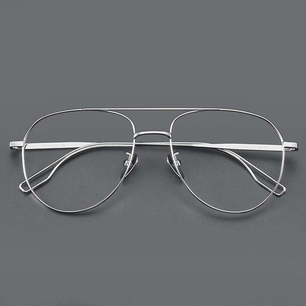 Fashion Anti Blue Ray Glasses Titanium Double Beam Frame Prescription Glasses Unisex