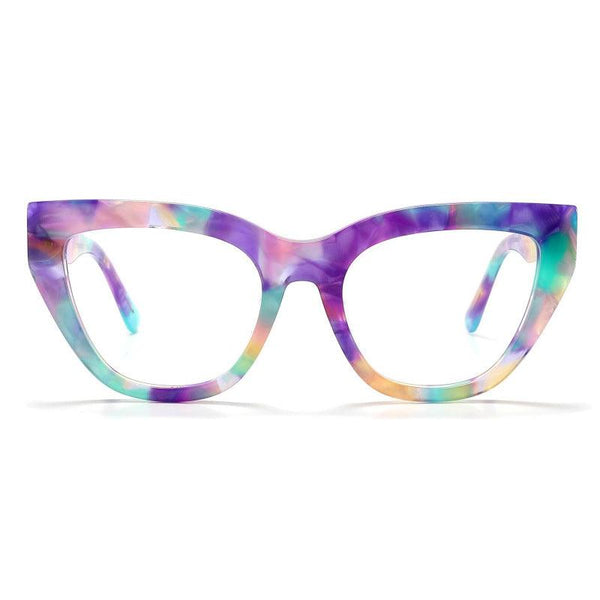 Fashion Women Anti Blue Ray Glasses For Women Acetate Cat Eye Frame Prescription Glasses