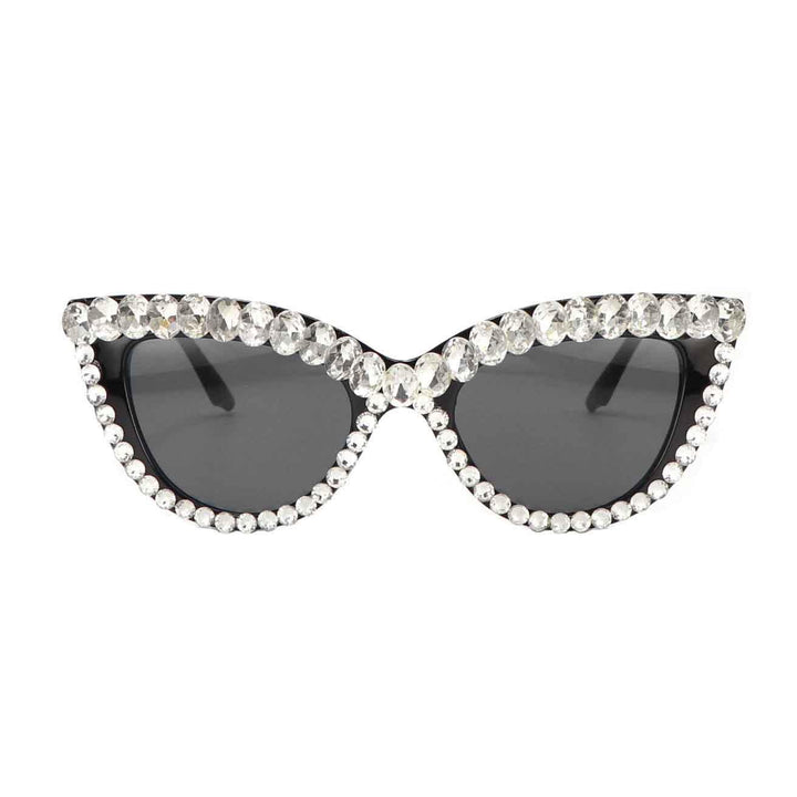 Bling Rhinestone Sunglasses cat eye for Women Unique Sparkling Party Sunglasses